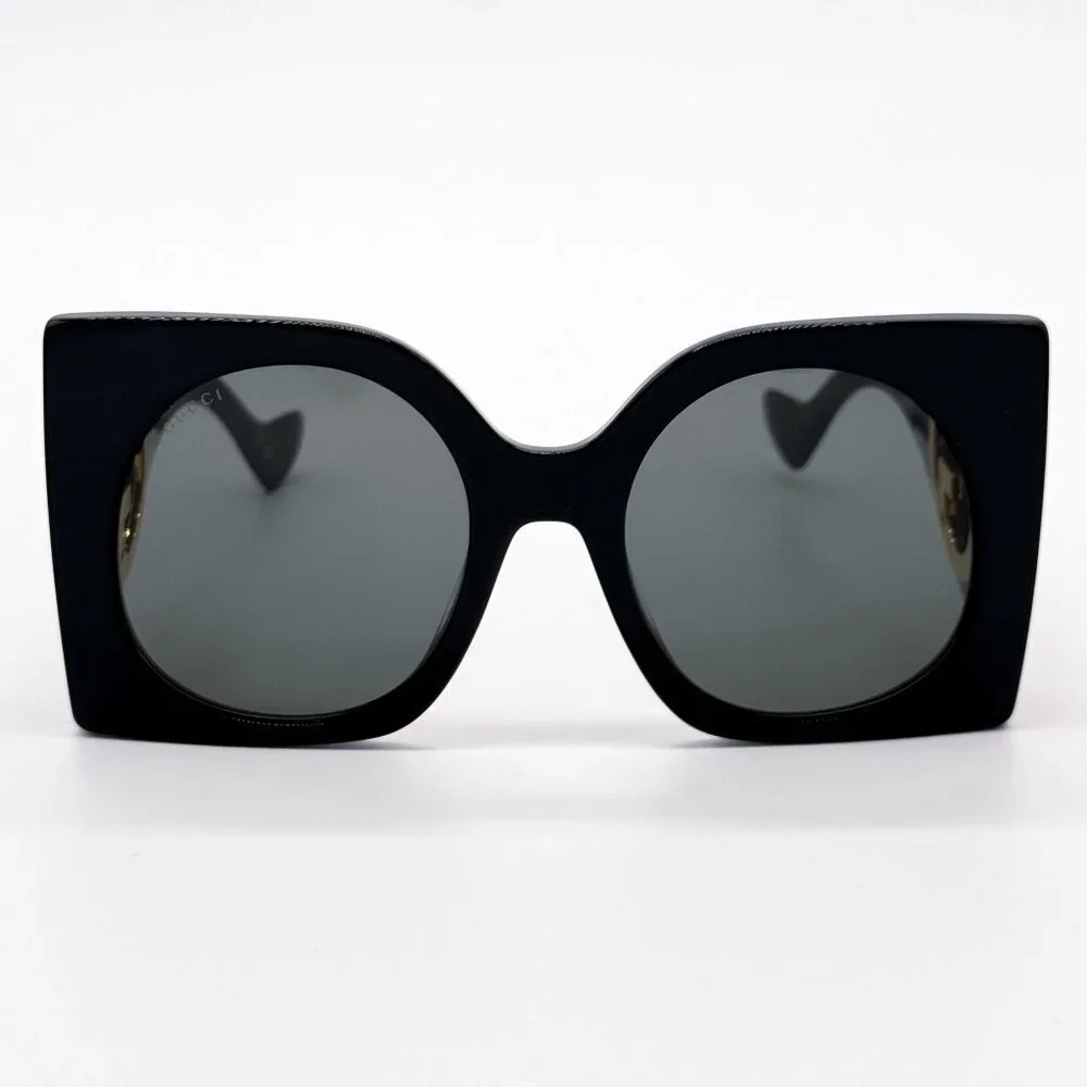 NEW GUCCI GG1254S 001 SUNGLASSES WOMEN BLACK EYEWEAR
